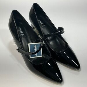 Jones New York Patent Leather Block Heel Pumps Mary Jane Shoes Size 9